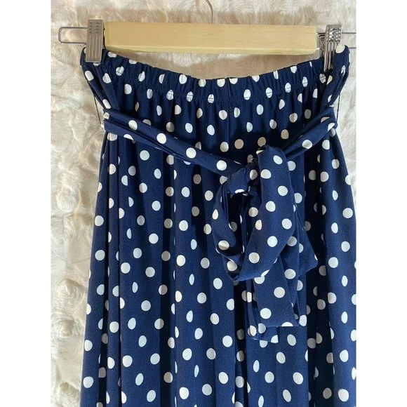 MELISSA PAIGE “on the dot” blue white Pants - Picture 3 of 6